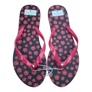 Kate Spade Fuschia Floral Flip Flops -Size 11